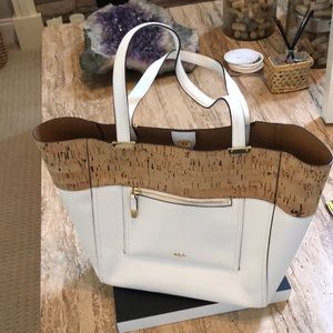 Ralph Lauren white summer tote